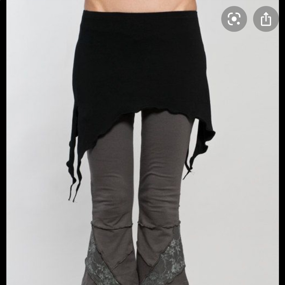 Black Mini Asymmetrical Skirt - Women's Layered Mini